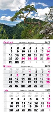 Opakowanie Kalendarz 2026 ścienny trójdzielny Pieniny