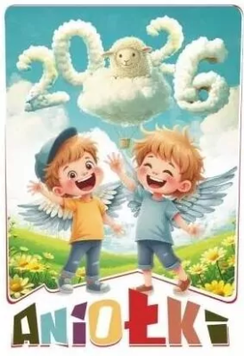 Opakowanie Kalendarz 2026 ścienny wieloplanszowy Aniołki