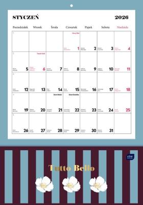 Opakowanie Kalendarz 2026 ścienny z kieszonką 28x40 Tutto