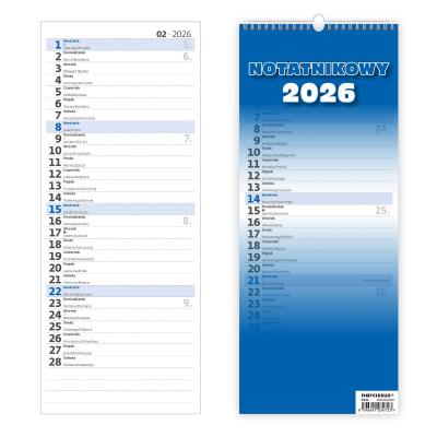 Opakowanie Kalendarz 2026 Slim notatnikowy HELMA