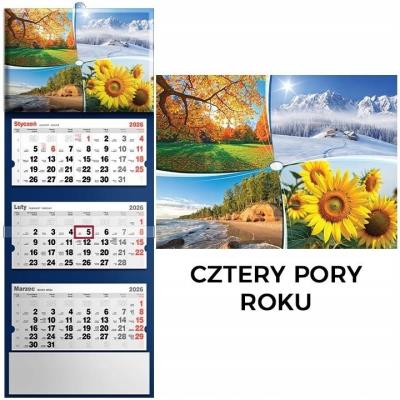 Opakowanie Kalendarz 2026 trójdzielny cztery pory roku