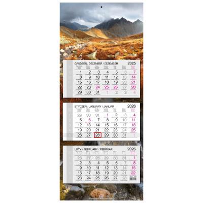 Opakowanie Kalendarz 2026 trójdzielny główka płaska Tatry
