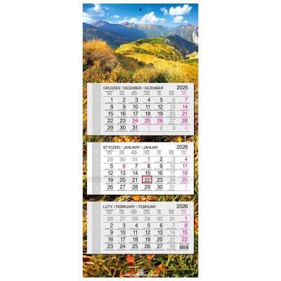 Opakowanie Kalendarz 2026 trójdzielny główka płaska Tatry
