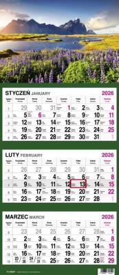Kalendarz 2026 Trójdzielny Góry. Wydawca: O-press. SmakLiter.pl Opakowanie Kalendarz 2026 Trójdzielny Góry