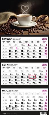 Opakowanie Kalendarz 2026 Trójdzielny Kawa