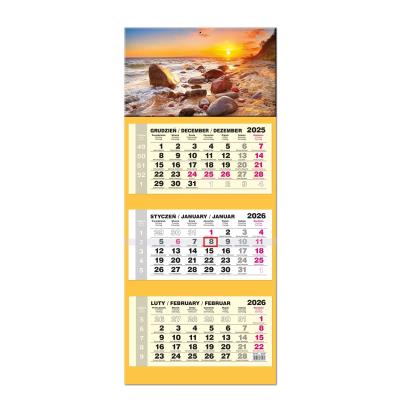 Opakowanie Kalendarz 2026 trójdzielny LUX główka wypukła Bałtyk