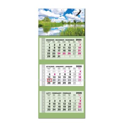 Opakowanie Kalendarz 2026 trójdzielny LUX główka wypukła Mazury