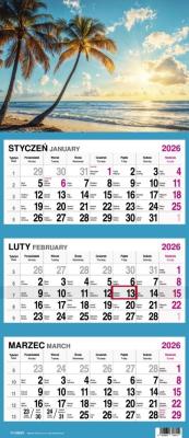Opakowanie Kalendarz 2026 Trójdzielny Palmy