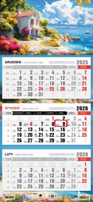 Kalendarz 2026 trójdzielny płaska główka romantico. Wydawca: Pan Kalendarzyk. SmakLiter.pl Opakowanie Kalendarz 2026 trójdzielny płaska główka romantico