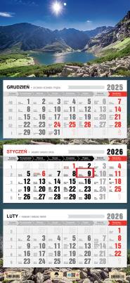 Kalendarz 2026 trójdzielny płaska główka staw. Wydawca: Pan Kalendarzyk. SmakLiter.pl Opakowanie Kalendarz 2026 trójdzielny płaska główka staw