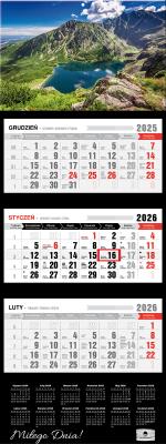 Kalendarz 2026 trójdzielny premium czarny staw. Wydawca: Pan Kalendarzyk. SmakLiter.pl Opakowanie Kalendarz 2026 trójdzielny premium czarny staw