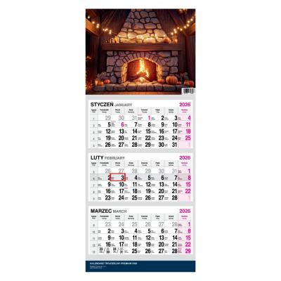 Opakowanie Kalendarz 2026 Trójdzielny premium Kominek