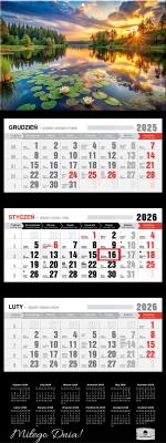 Kalendarz 2026 trójdzielny premium mazury. Wydawca: Pan Kalendarzyk. SmakLiter.pl Opakowanie Kalendarz 2026 trójdzielny premium mazury