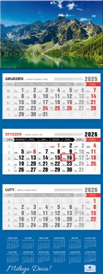 Kalendarz 2026 trójdzielny premium morskie oko. Wydawca: Pan Kalendarzyk. SmakLiter.pl Opakowanie Kalendarz 2026 trójdzielny premium morskie oko