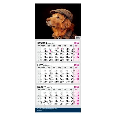 Opakowanie Kalendarz 2026 trójdzielny premium Pies