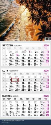 Opakowanie Kalendarz 2026 trójdzielny premium Plaża