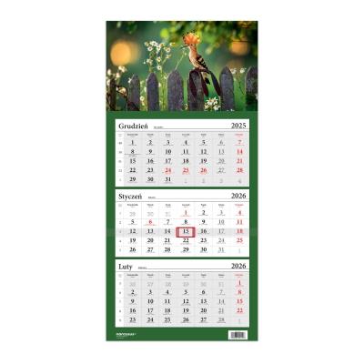 Opakowanie Kalendarz 2026 trójdzielny Ptak dudek HELMA