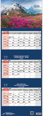 Opakowanie Kalendarz 2026 trójdzielny widok