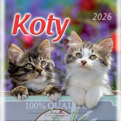 Opakowanie Kalendarz 2026 wieloplanszowy 33x33cm Koty