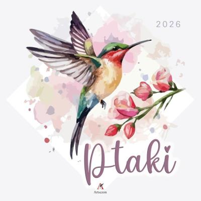 Opakowanie Kalendarz 2026 wieloplanszowy 33x33cm Ptaki