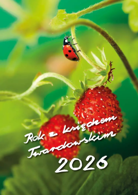 Kalendarz 2026 z księdzem Twardowskim - Biedronka. Autor: ks.Jan Twardowski. SmakLiter.pl Okładka książki Kalendarz 2026 z księdzem Twardowskim - Biedronka