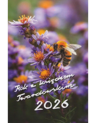Kalendarz 2026 z księdzem Twardowskim - Pszczoła. Autor: ks.Jan Twardowski. SmakLiter.pl Okładka książki Kalendarz 2026 z księdzem Twardowskim - Pszczoła