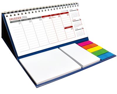 Kalendarz 2026 z notesem tygodniowy spiralowany granat. Wydawca: Wokół nas. SmakLiter.pl Opakowanie Kalendarz 2026 z notesem tygodniowy spiralowany granat