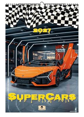 Opakowanie Kalendarz 2027 A3 ścienny super cars