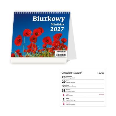 Opakowanie Kalendarz 2027 biurkowy tygodniowy mini max