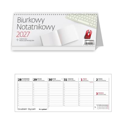 Opakowanie Kalendarz 2027 biurkowy tygodniowy notatnikowy