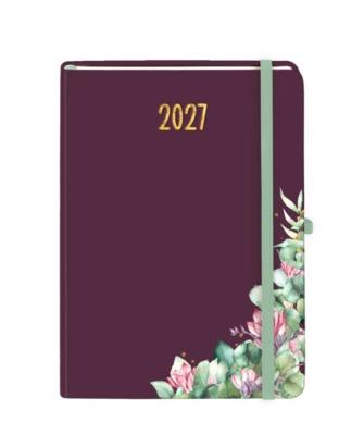 Opakowanie Kalendarz 2027 Botanical A4 tygodniowy bordowy
