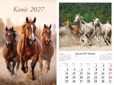 Opakowanie Kalendarz 2027 ścienny 13-k Konie