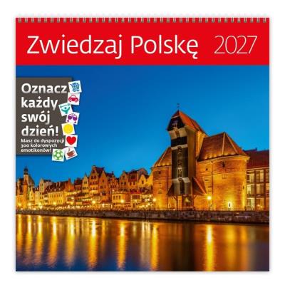 Opakowanie Kalendarz 2027 ścienny 30x30cm Zwiedzaj... HELMA