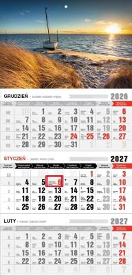Opakowanie Kalendarz 2027 trójdzielny ekonomiczny Morze