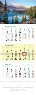 Opakowanie Kalendarz 2027 trójdzielny Jezioro