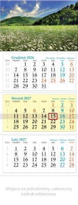 Opakowanie Kalendarz 2027 trójdzielny Łąka