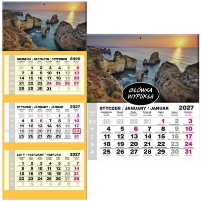 Opakowanie Kalendarz 2027 trójdzielny LUX wypukły Algarve