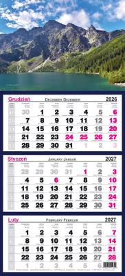 Opakowanie Kalendarz 2027 trójdzielny ścienny Morskie Oko