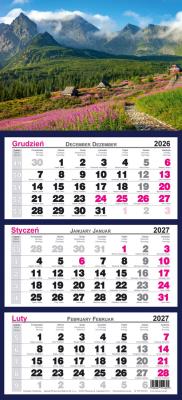 Opakowanie Kalendarz 2027 trójdzielny ścienny Tatry