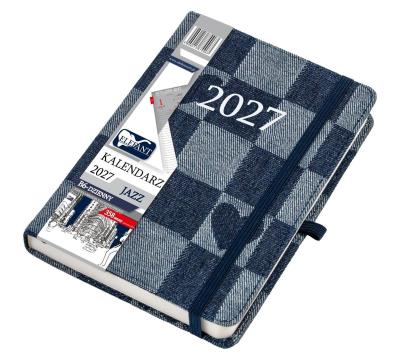 Opakowanie Kalendarz Jazz 2027 B6 dzienny jeans serca