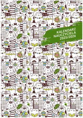 Kalendarz nauczyciela 2025/2026 B6 tyg. PCV Koty. Wydawca: Wokół nas. SmakLiter.pl Opakowanie Kalendarz nauczyciela 2025/2026 B6 tyg. PCV Koty