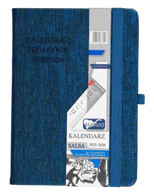 Kalendarz pedagoga 2025/26 B6 tyg. Salsa perłowy. Wydawca: ELEFANT. SmakLiter.pl Opakowanie Kalendarz pedagoga 2025/26 B6 tyg. Salsa perłowy