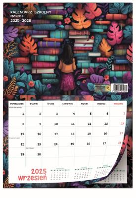 Kalendarz szkolny z magnesem 2025/2026. Wydawca: Kalpol. SmakLiter.pl Opakowanie Kalendarz szkolny z magnesem 2025/2026