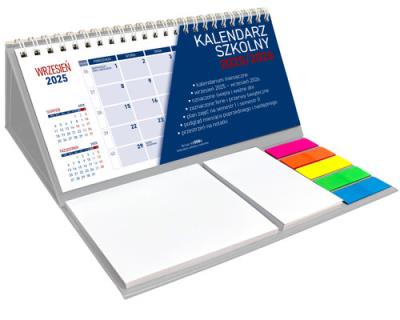 Opakowanie Kalendarz szkolny z notesem spiralowany Szary