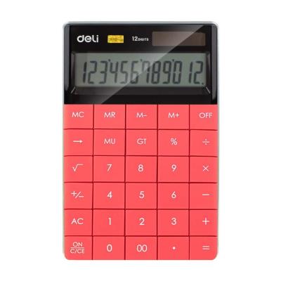 Kalkulator 12-pozycyjny czerwony DELI. Wydawca: DELI. SmakLiter.pl Opakowanie Kalkulator 12-pozycyjny czerwony DELI
