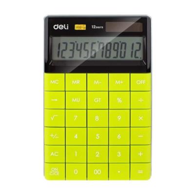 Kalkulator 12-pozycyjny zielony DELI. Wydawca: DELI. SmakLiter.pl Opakowanie Kalkulator 12-pozycyjny zielony DELI