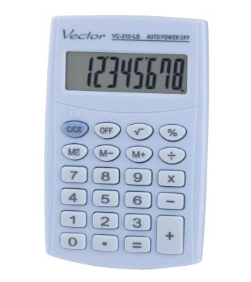 Kalkulator kieszonkowy Vector VC-210 LB. Wydawca: Vector. SmakLiter.pl Opakowanie Kalkulator kieszonkowy Vector VC-210 LB