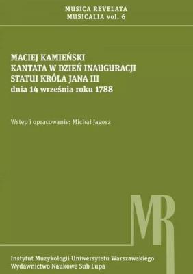 Okładka książki Kantata w dzień inauguracji statui króla Jana III