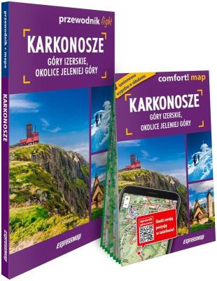 Okładka książki Karkonosze 2w1 light: przewodnik + mapa
