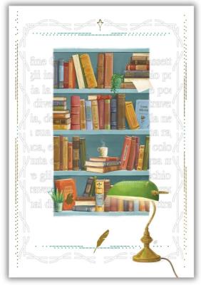 Opakowanie Karnet 12x18cm + koperta Biblioteka